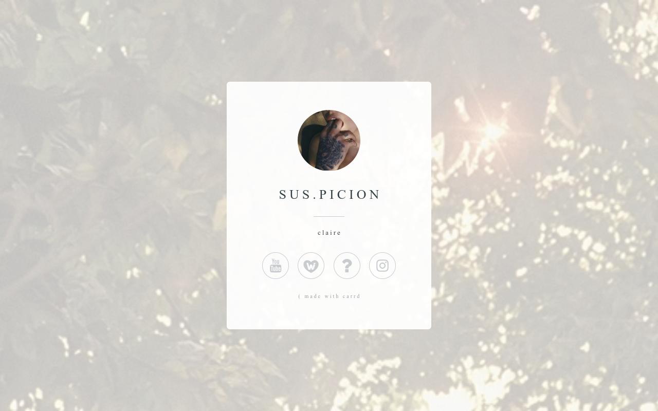 Carrd profile picture for @suspicion
